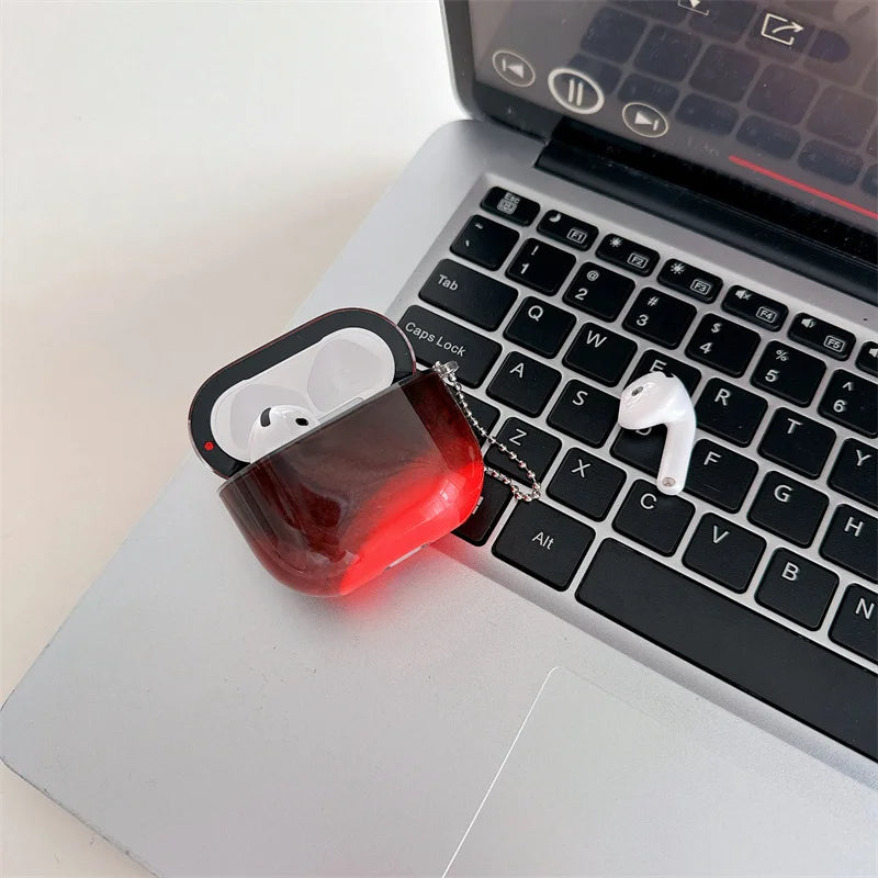 Dark Red - Apple Air Pods Etui Neonowe